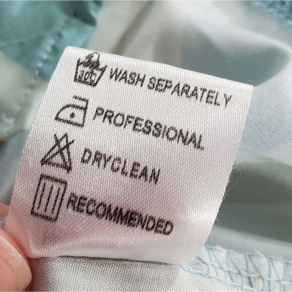 🔺️Misslook Striped Blue & Olive Green Tunic Top Large - Picture 10 of 10